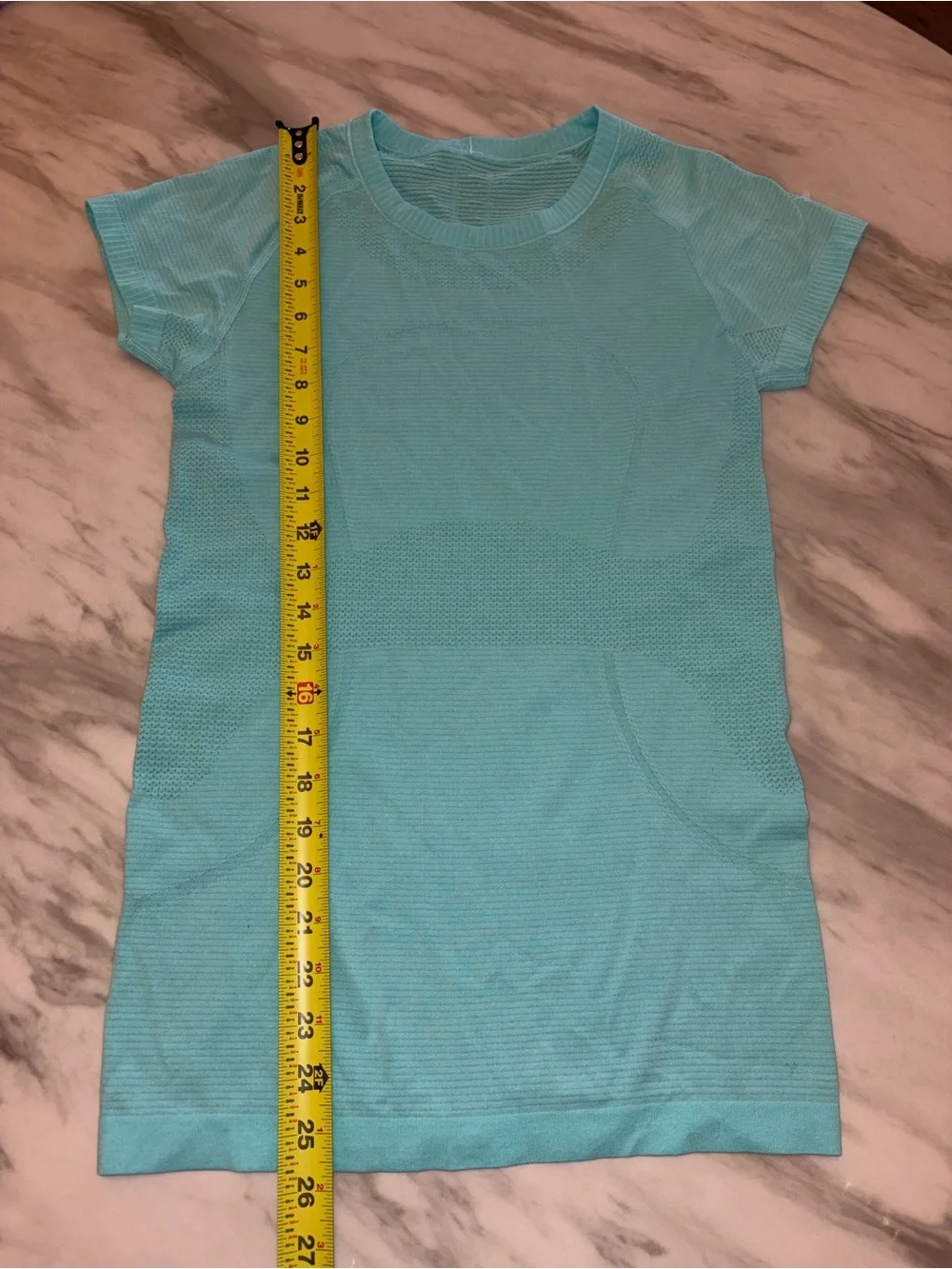 Lululemon Swiftly Tech Short Sleeve Top Aqua Blue Athletic Running Shirt
